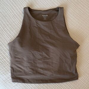 Old Navy Brown Ribbed Cropped Tank Top